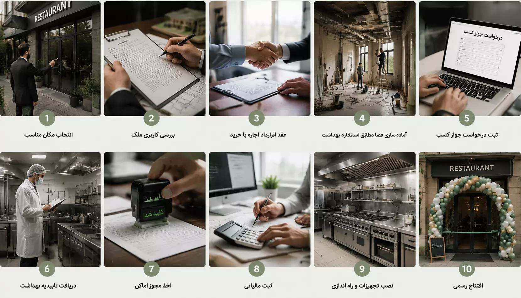 مراحل گرفتن مجوز راه اندازی رستوران
